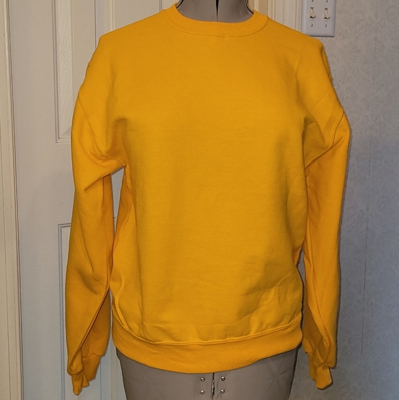 Vintage 90s Jerzees Gold Unisex NuBlend Crew Neck Sweatshirt New Without Tag - Picture 7 of 16